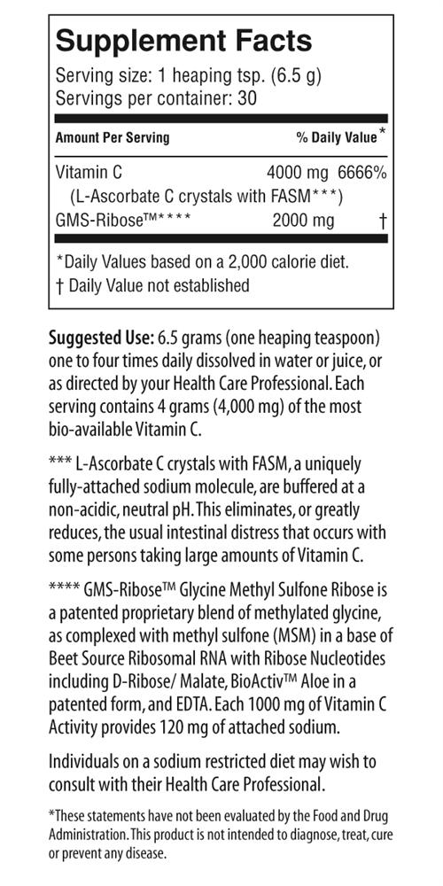 Vitality C Supplement Facts