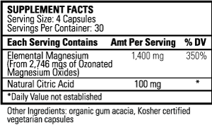 Oxy-Powder supplement facts 120 ct